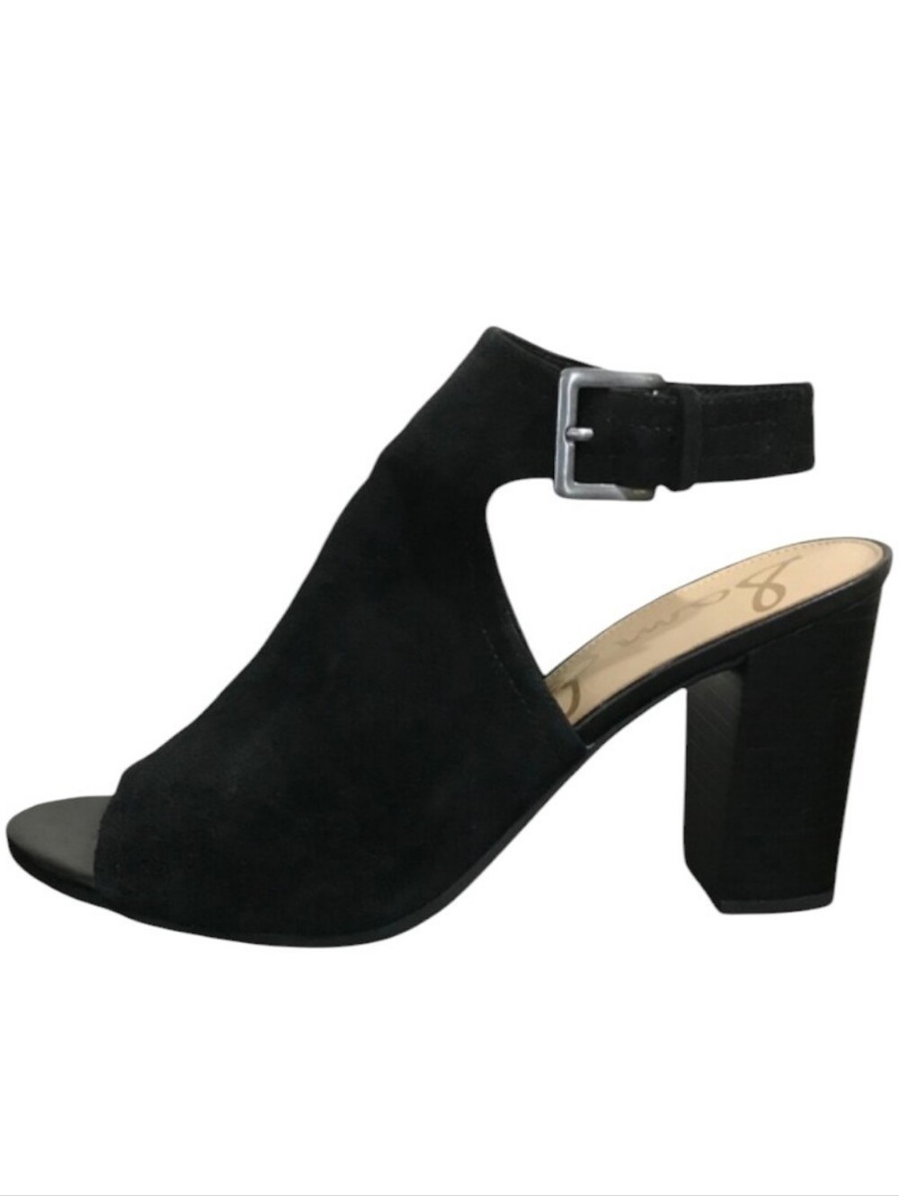 SALE 🛒 Sam Edelman Ervin Black Suede Open Toe Heeled Shoes